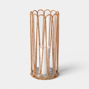 NEW! Tall Rattan Wrapped Hurricane Candle Holder
- Threshold, 12.5”